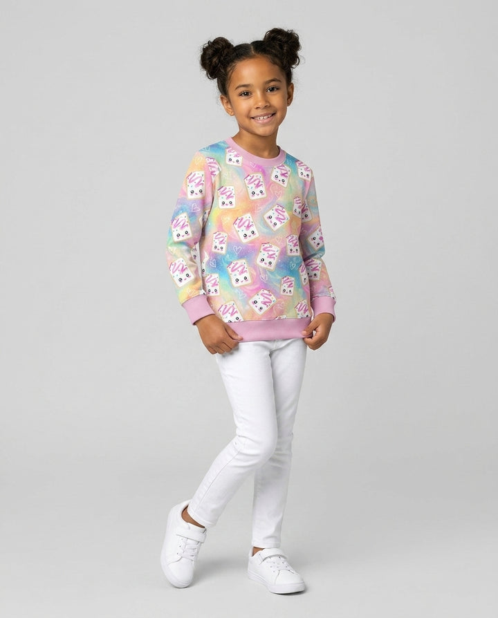 Kawaii Sprinkle Pastry Bamboo Crewneck Sweatshirt