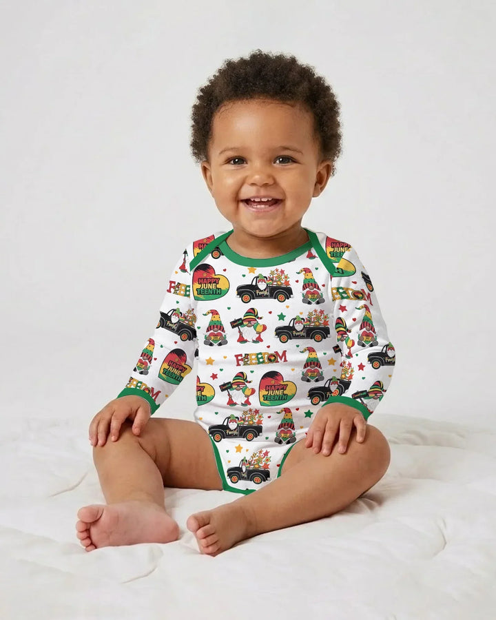 Gnome Happy Juneteenth Bamboo Bodysuit