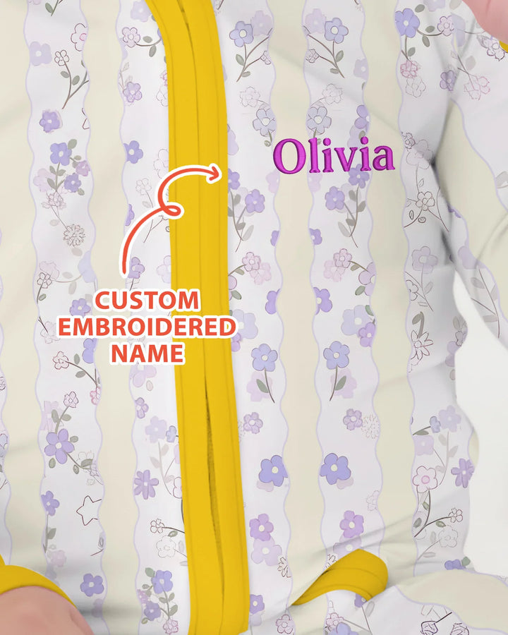 Custom Embroidered First Mother's Day Mommy And Me Bamboo Convertible Zippy