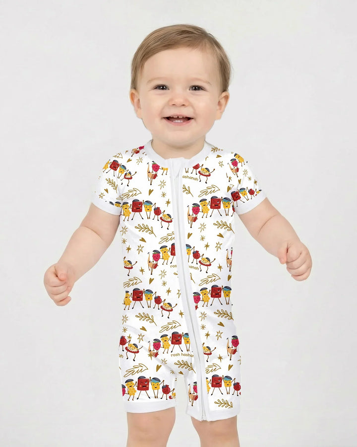 Let's Celebrate Rosh Hashanah Bamboo Shorty Zippy