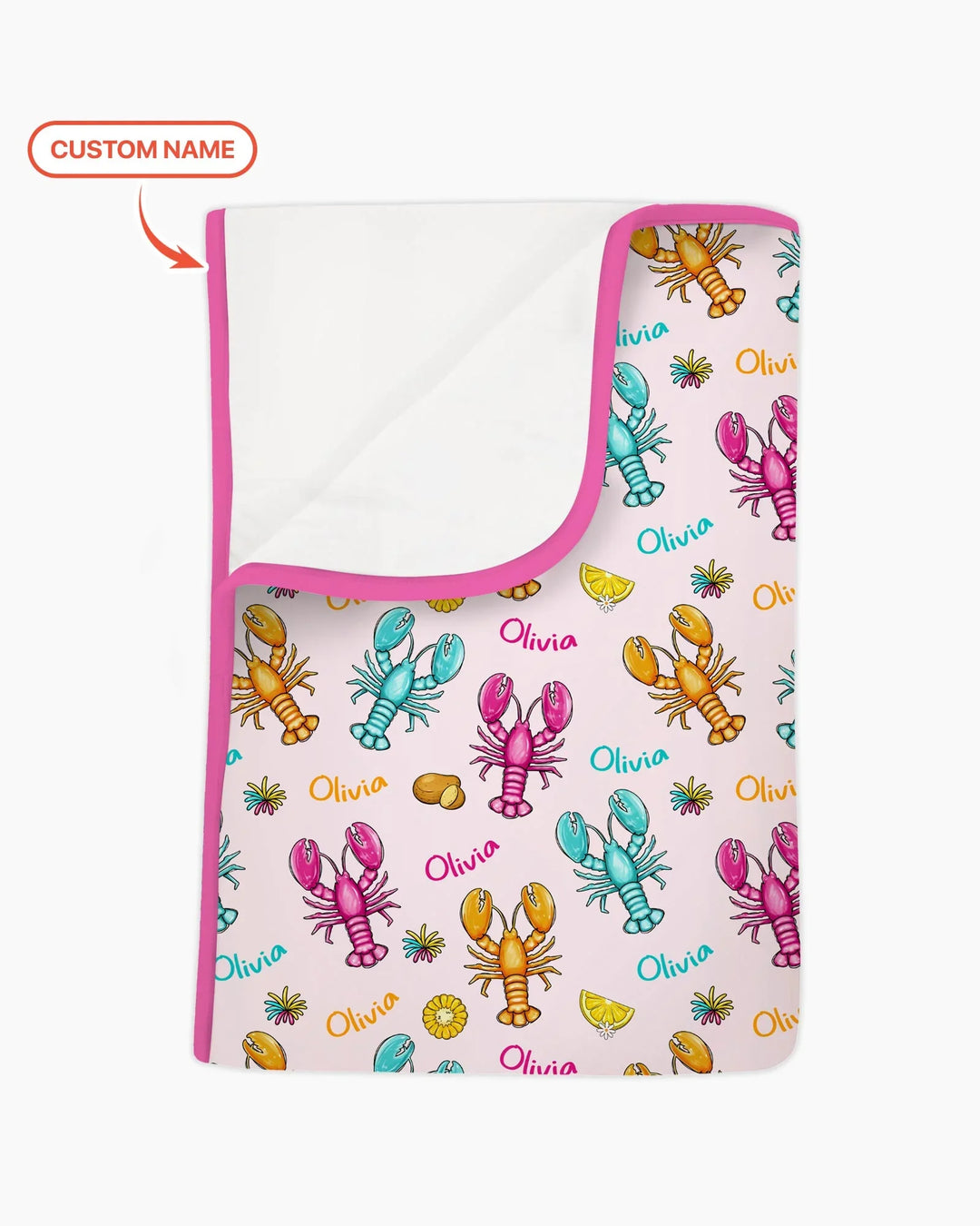 Custom Name Crawfish Crew Bamboo Blanket