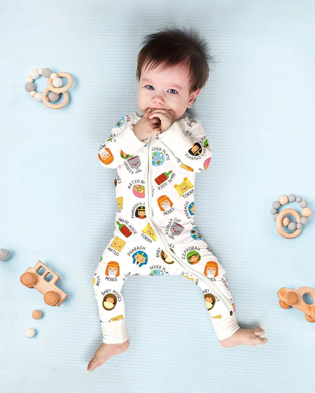 Cute Passover Characters Bamboo Convertible Zippy
