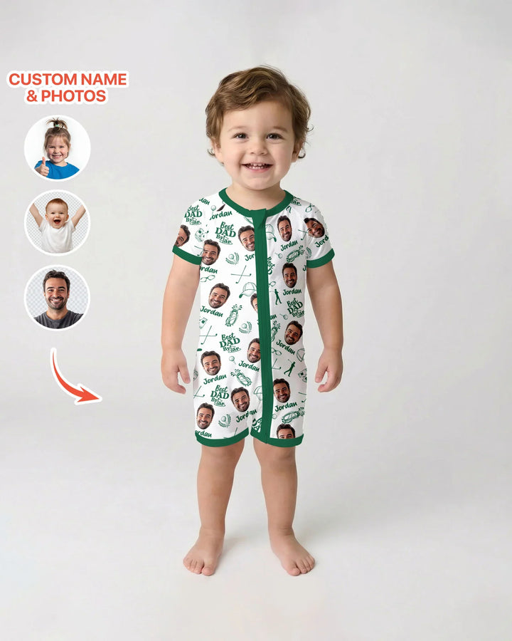 Custom Photo Best Dad By Par Bamboo Shorty Zippy