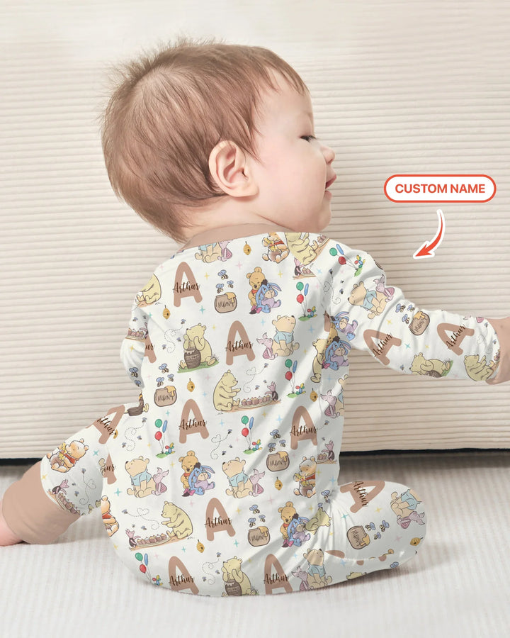 Honey Bear Monogram Bamboo Convertible Zippy