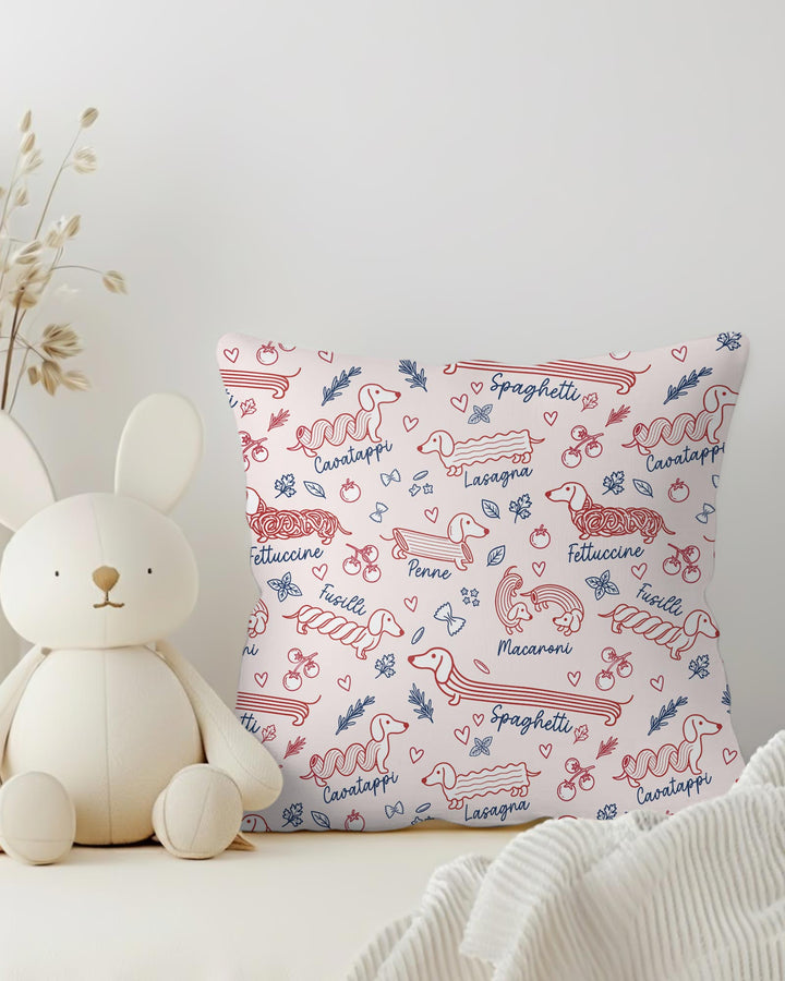 Funny Dachshund Pasta Pups Bamboo Pillow Case