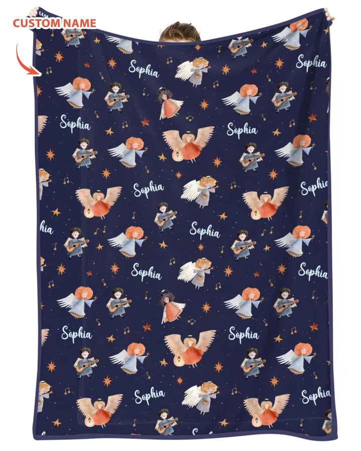 Guardian Angels Custom Name Bamboo Blanket
