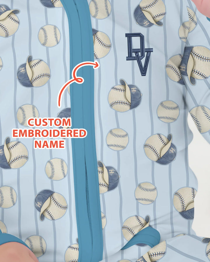 Custom Embroidered Baseball Bamboo Convertible Zippy