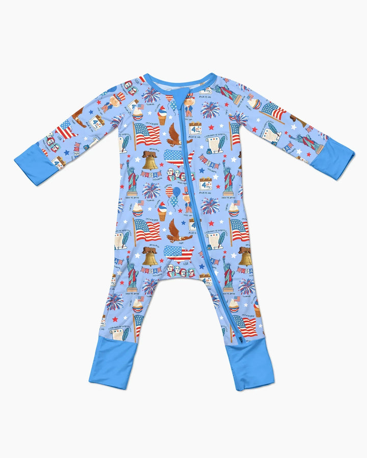 Hand Drawn Patriotic Iconic Bamboo Convertible Zippy