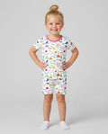 Science Explorer Family Matching Bamboo Two Piece Short Sleeve Shorts Pajama Set