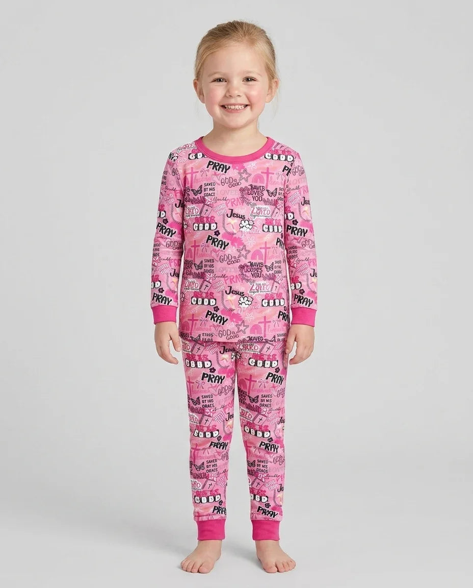Template Bamboo Two Piece Long Sleeve Pyjamas Set