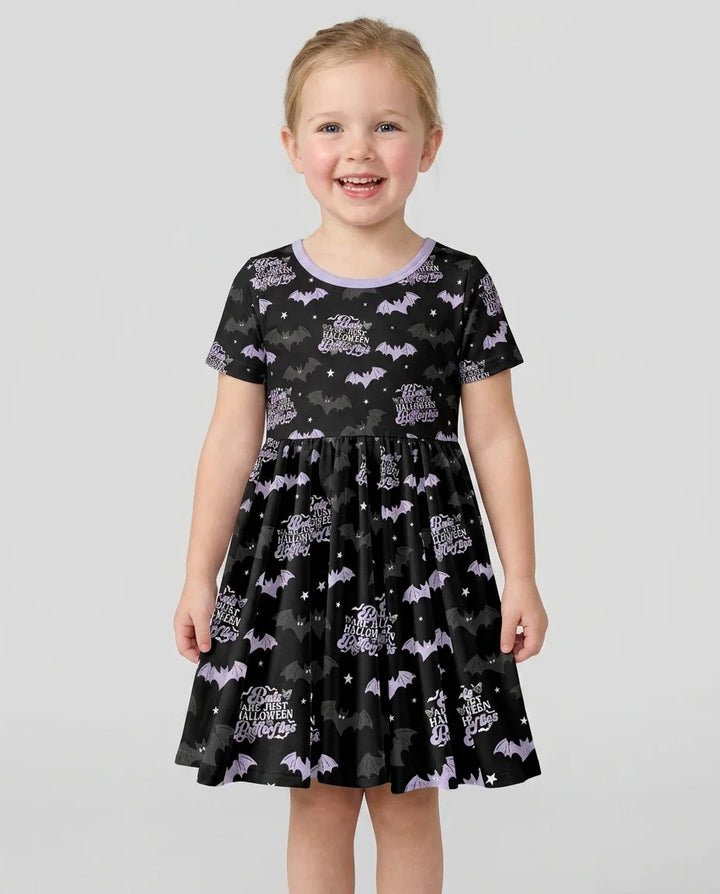 Halloween Butterflies Bamboo Twirl Dress