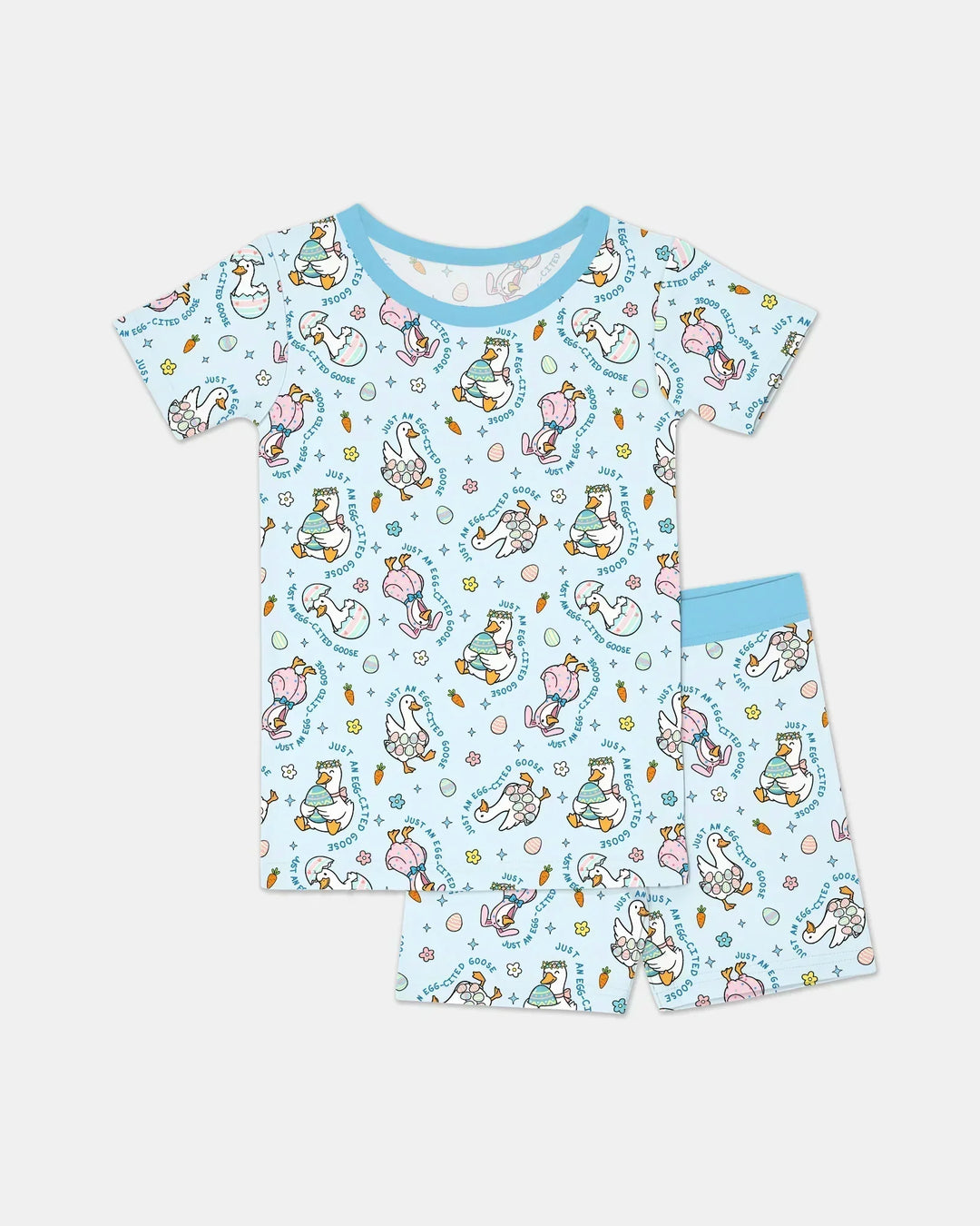 Easter Silly Goose Bamboo Two Piece Short Sleeve Shorts Pajama Set