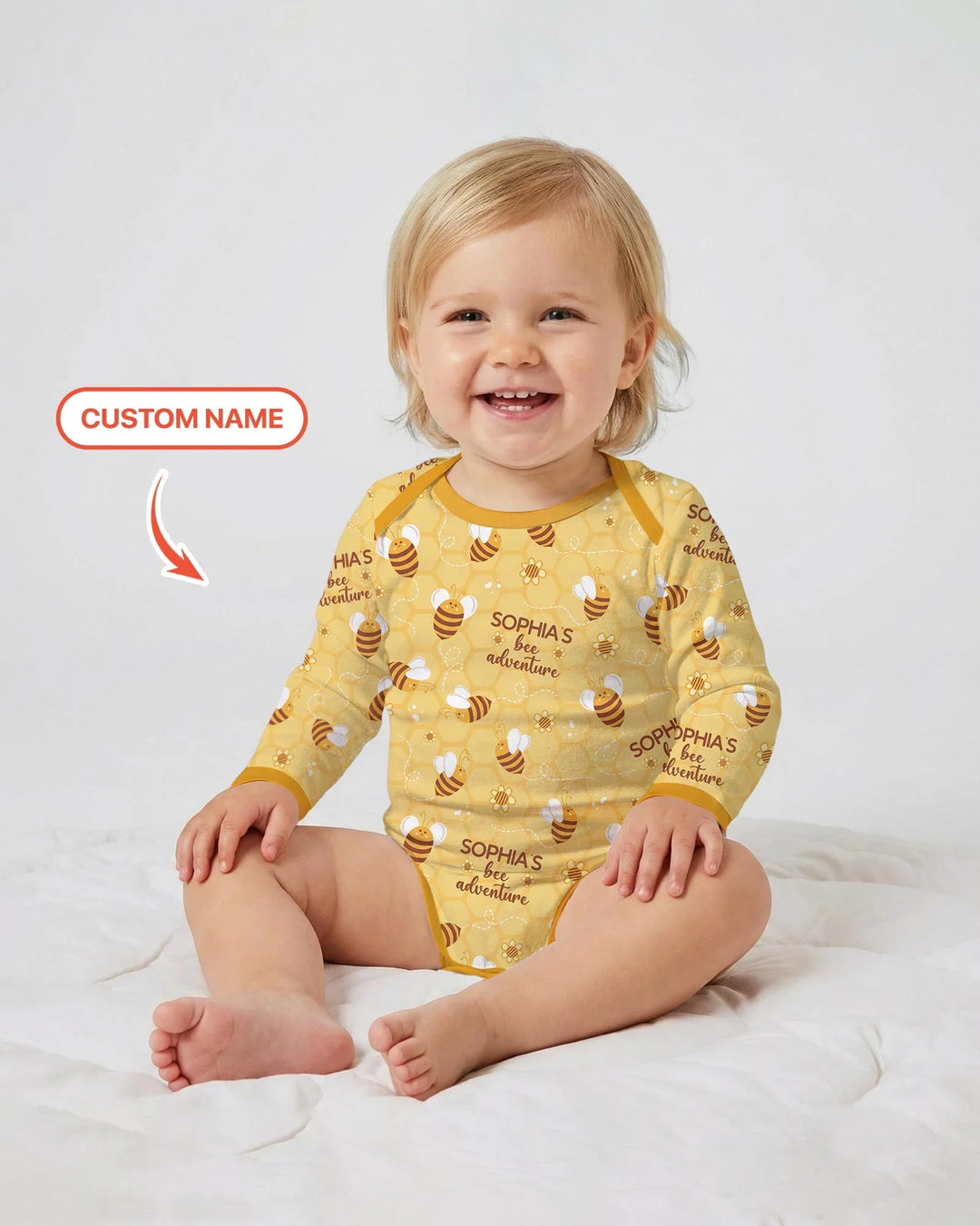 Custom Name Bee Back To School Bamboo Bodysuit