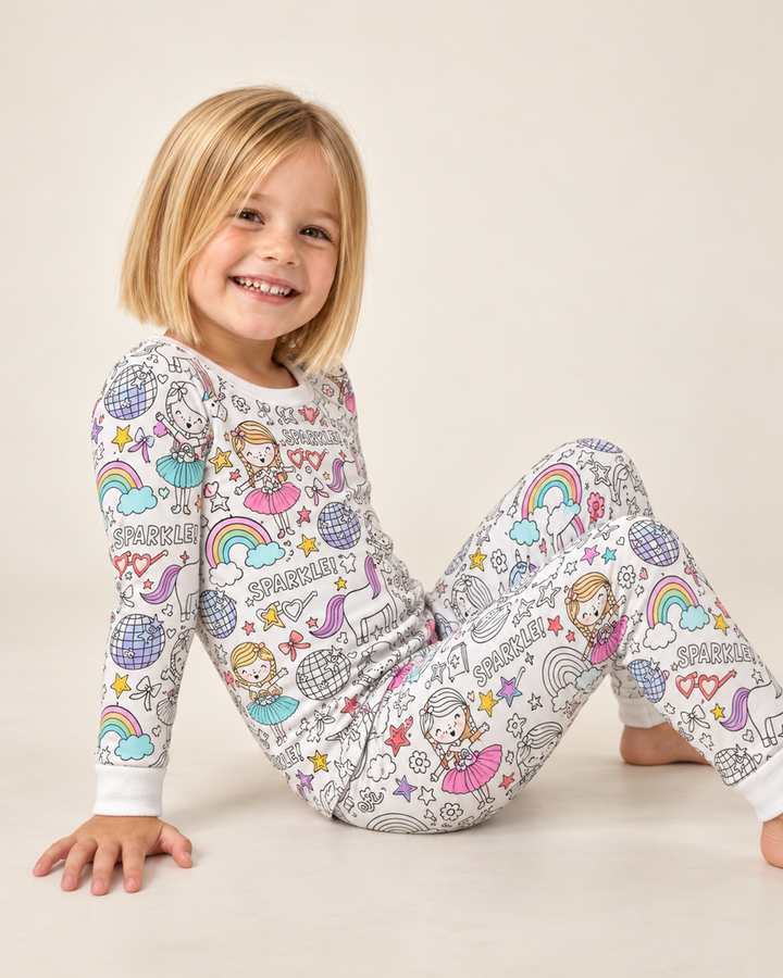 All Colorable Bamboo Two Piece Long Sleeve Pyjamas Set