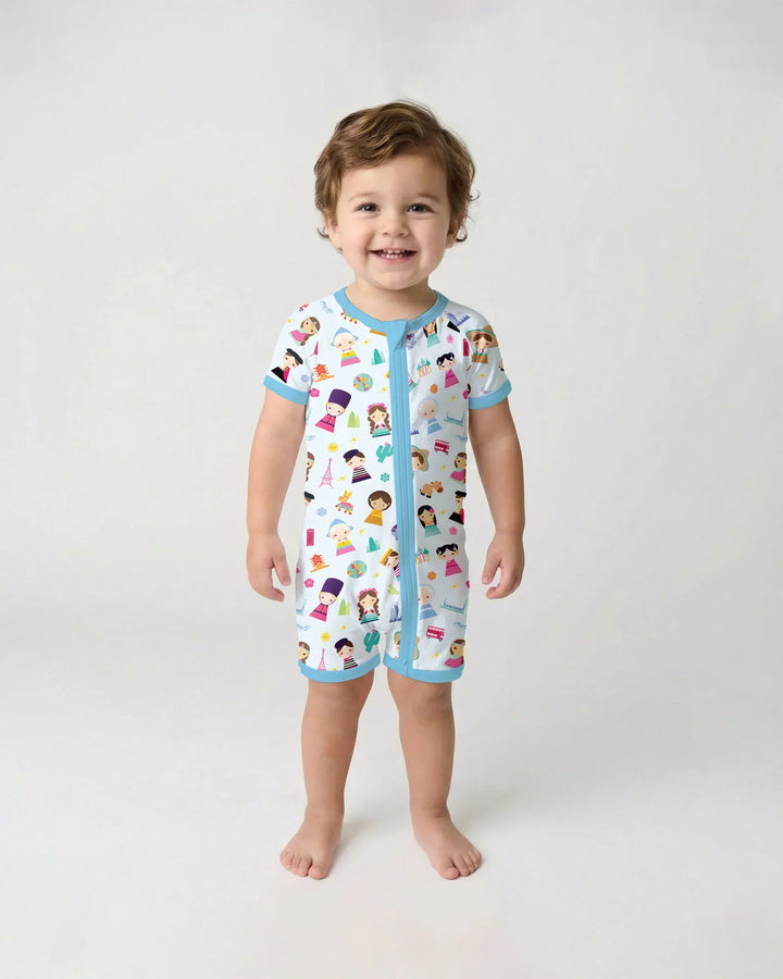Tiny Friends Around the World Bamboo Shorty Zippy