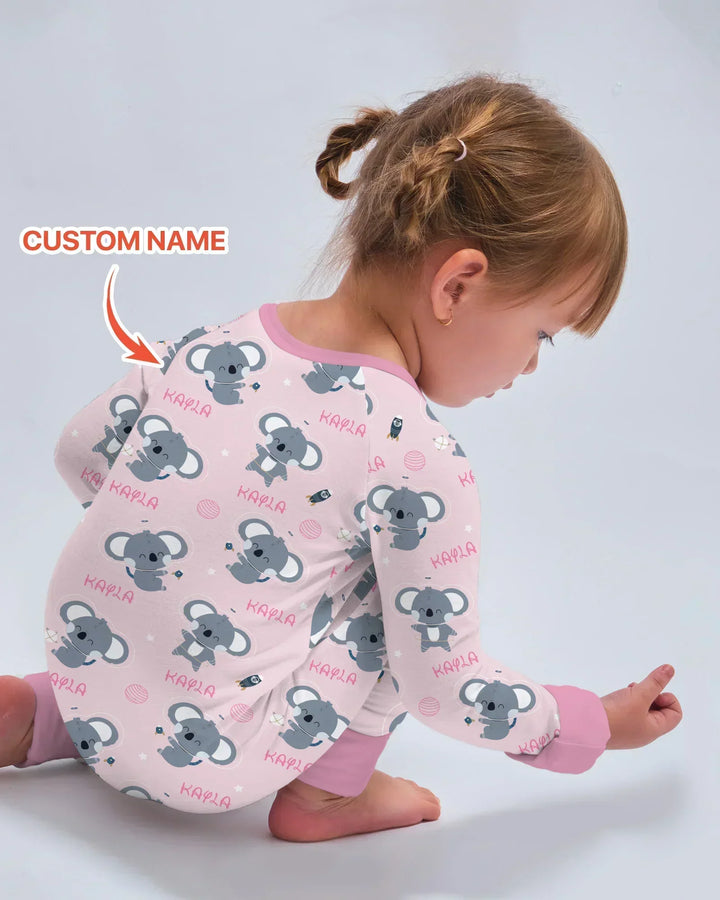 Custom Name Cosmic Koala Bamboo Convertible Zippy