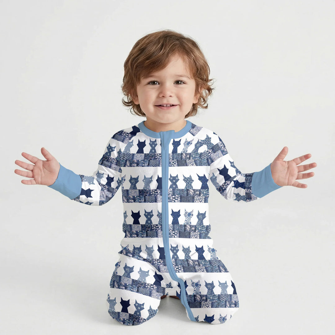 Midnight Feline Bamboo Convertible Zippy