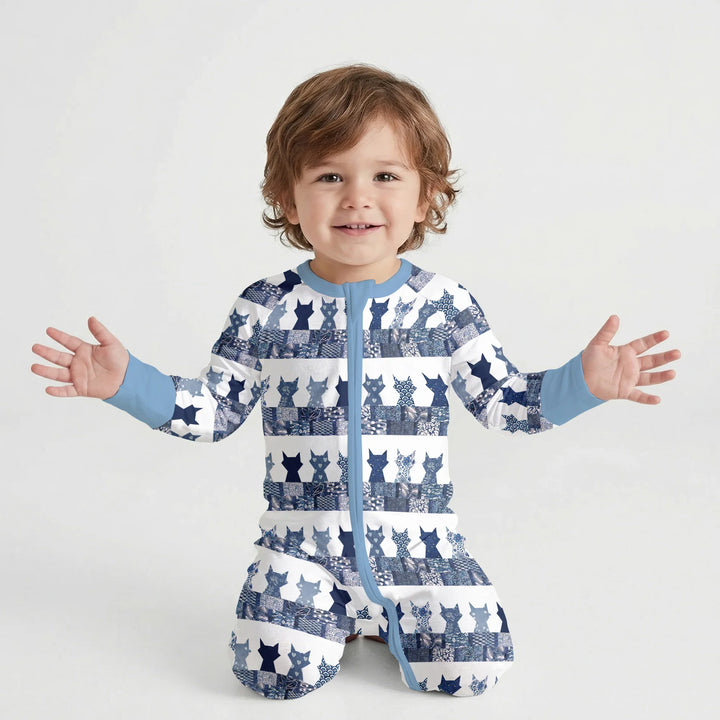 Midnight Feline Bamboo Convertible Zippy