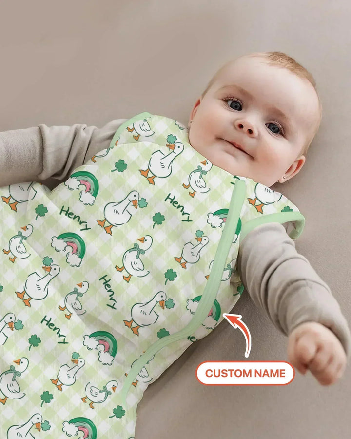 Custom Name Lucky Ducks Bamboo Sleep Bag