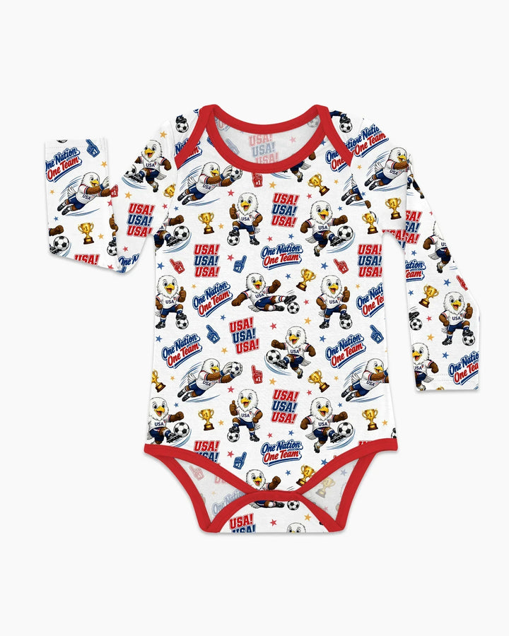 Soccer One Nation One Team Bamboo Bodysuit