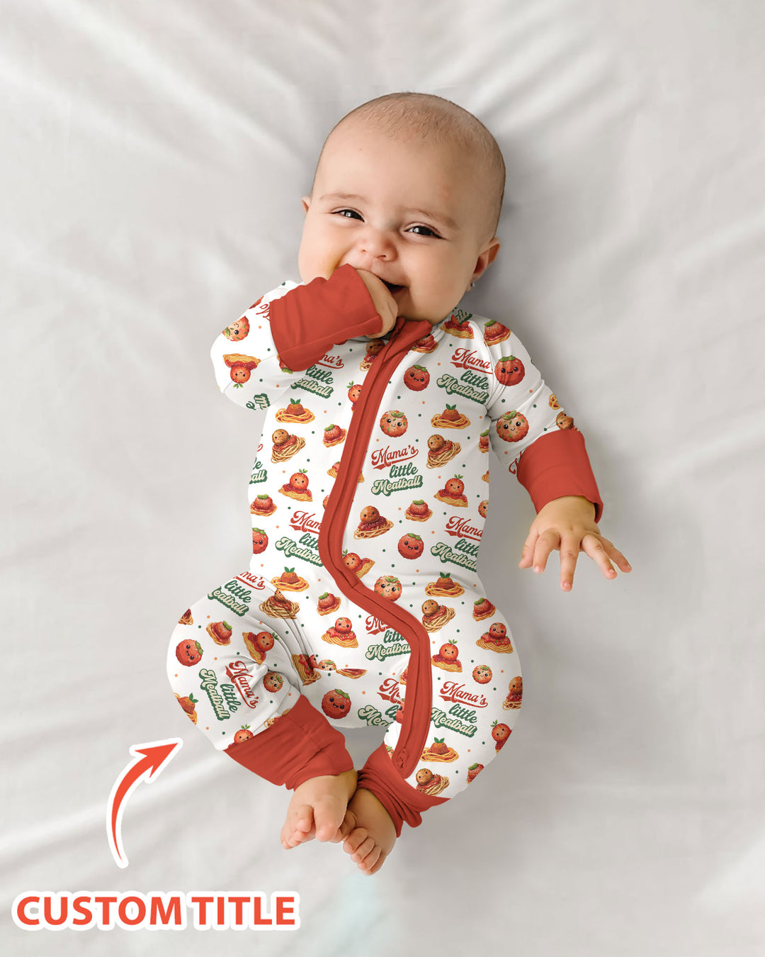 Custom Name Little Meatball Bamboo Convertible Zippy