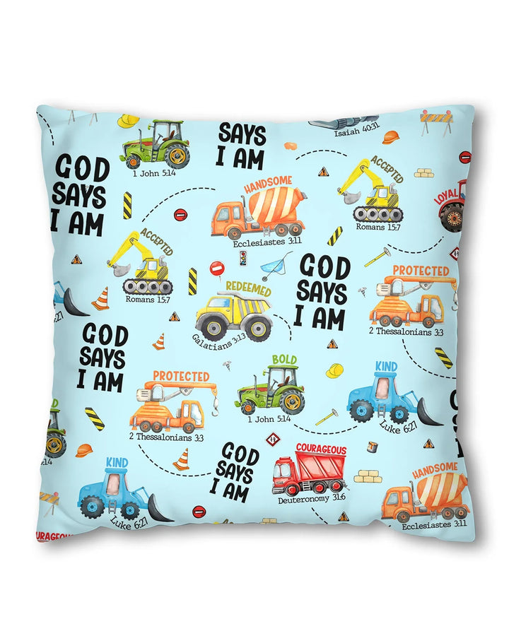 God Says I Am Boy Bamboo Pillow Case
