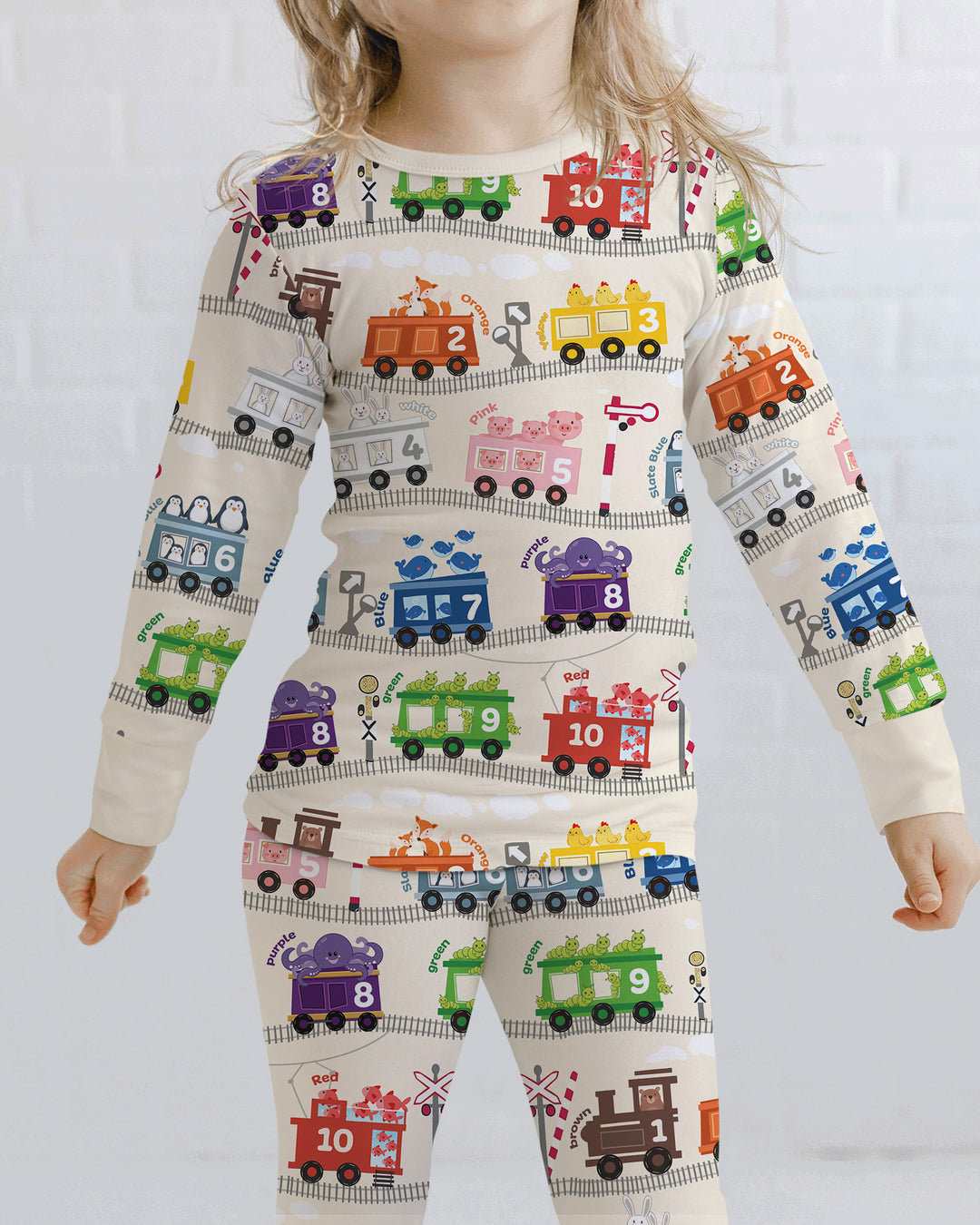 Template Bamboo Two Piece Long Sleeve Pyjamas Set