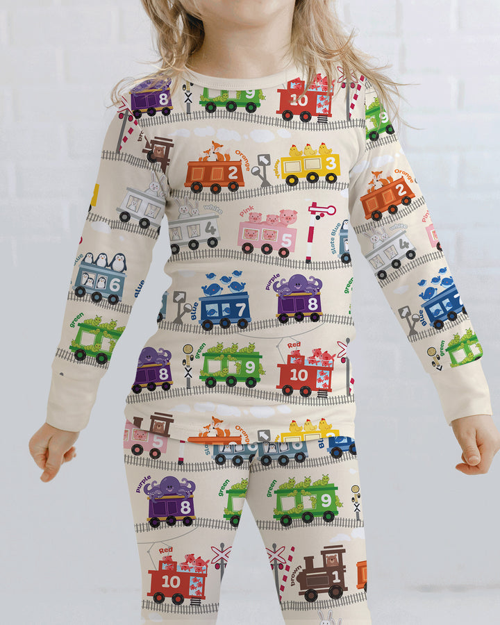 Template Bamboo Two Piece Long Sleeve Pyjamas Set