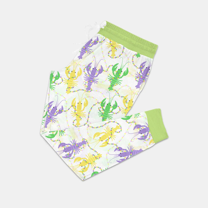 Mardi Gras Crawfish Family Matching Bamboo Women Pajama Set