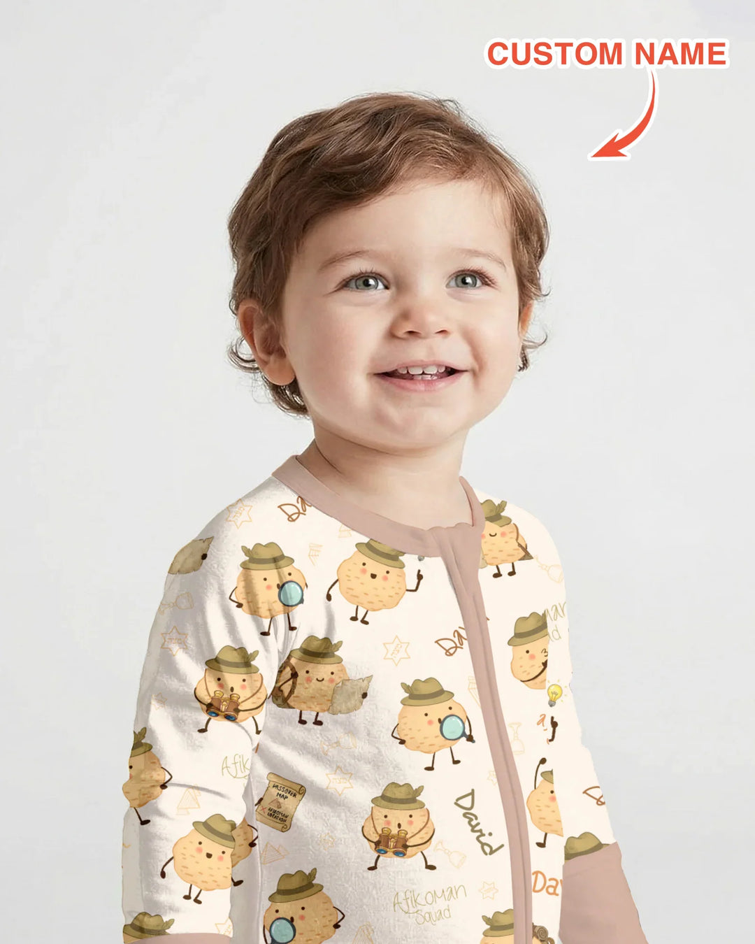 Custom Name Passover Afikoman Bamboo Convertible Zippy