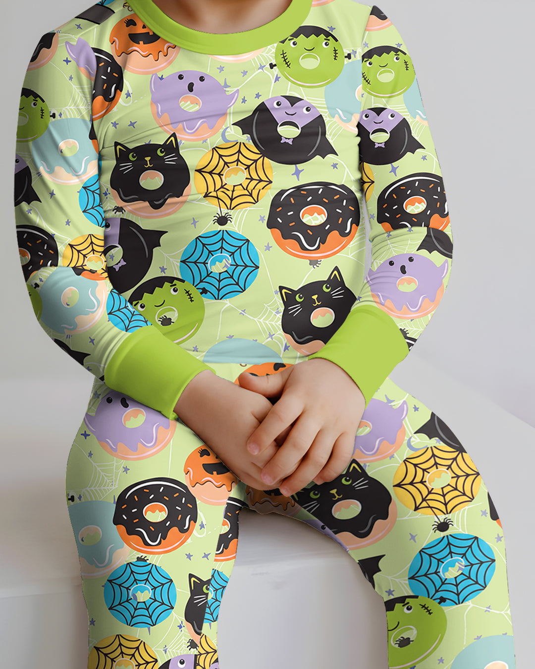 Halloween Donut Bamboo Two Piece Long Sleeve Pajama Set