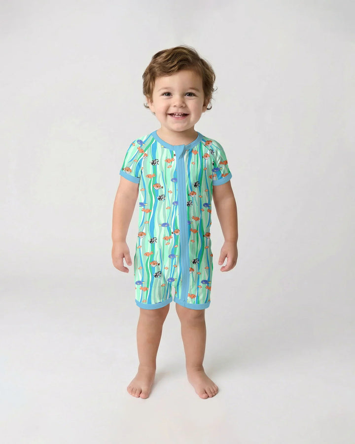 Custom Name Summer Beach Bamboo Shorty Zippy