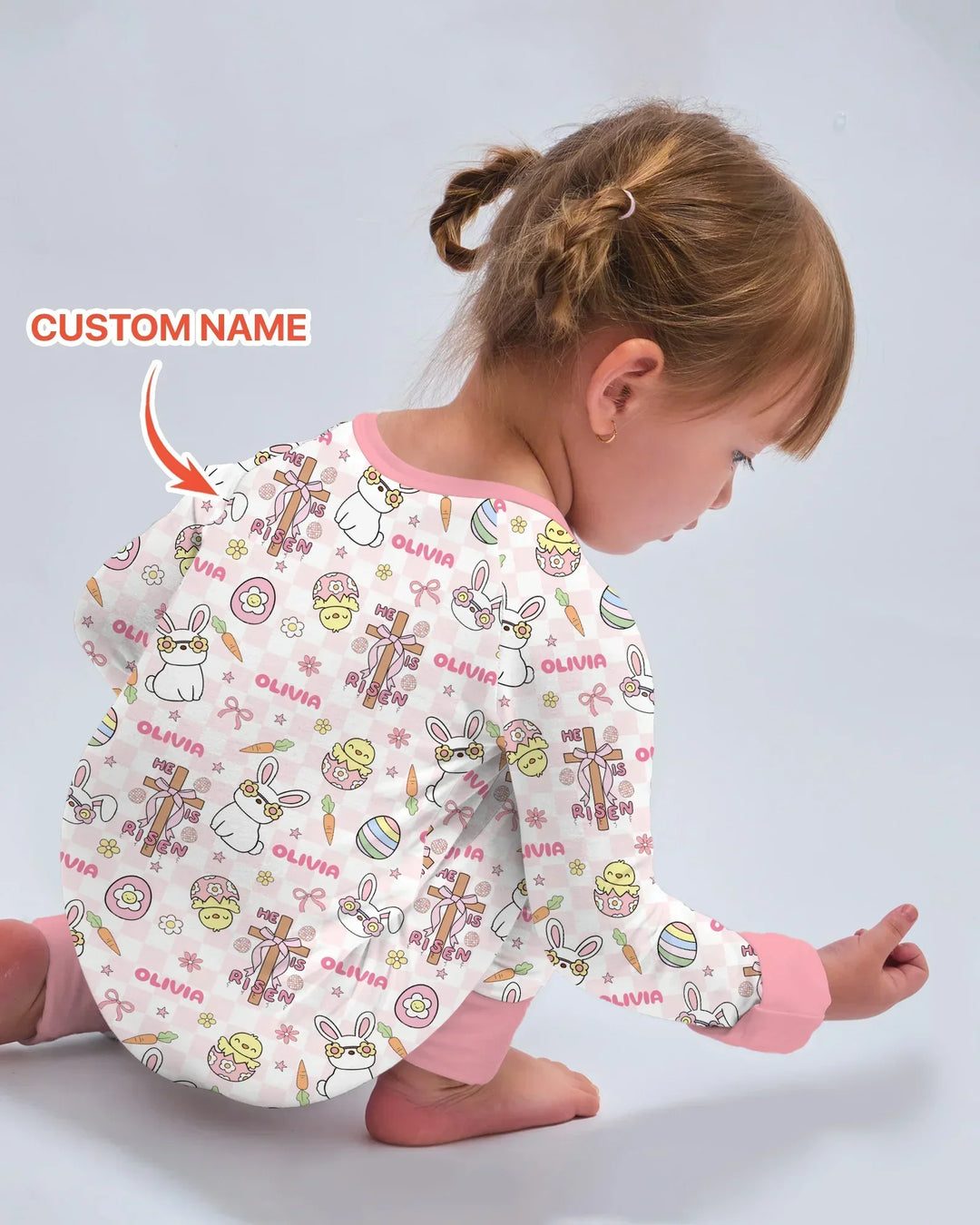Custom Name Retro Easter Bamboo Convertible Zippy