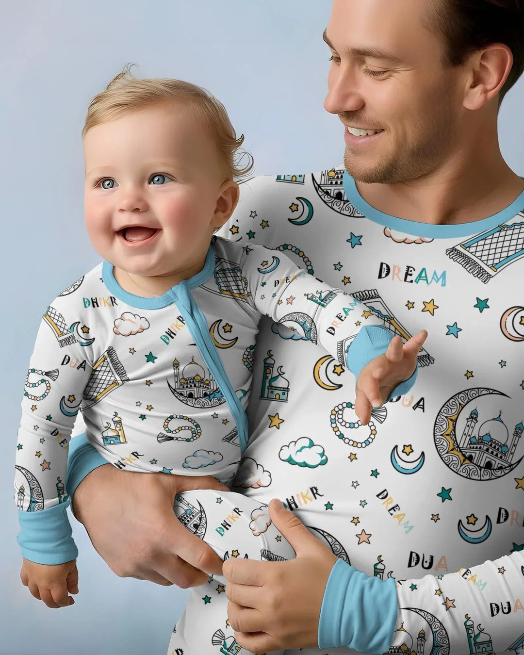 Dua, Dhikr, Dream Matching Family Bamboo Men's Pajama Set