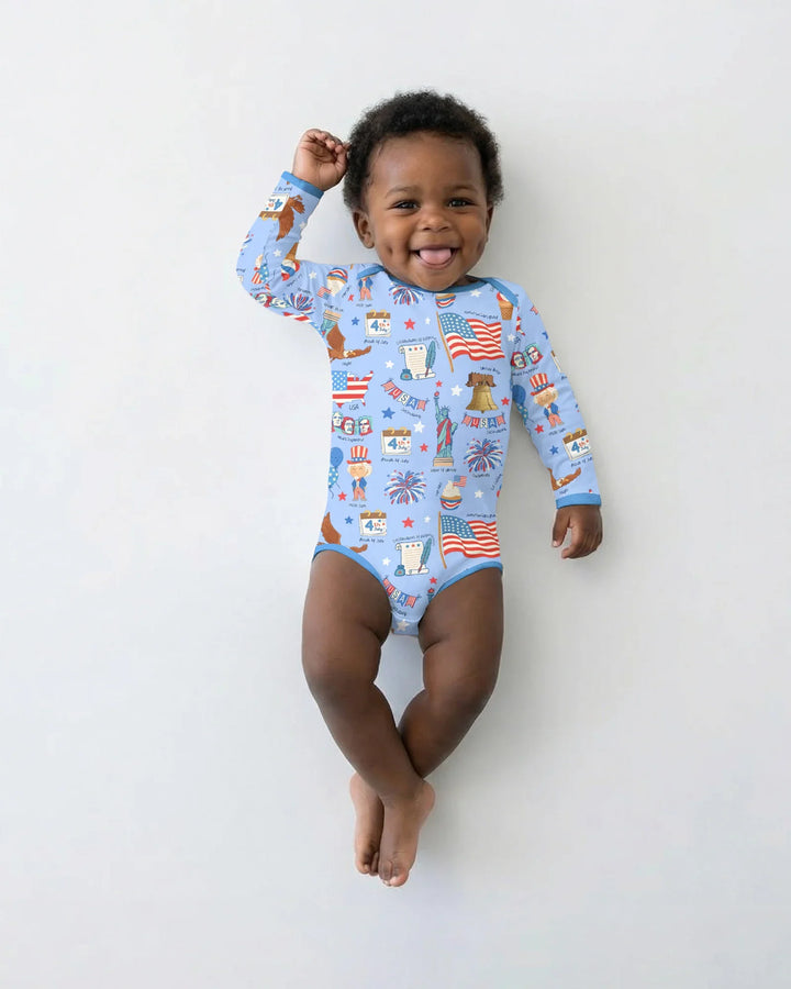 Hand Drawn Patriotic Iconic Bamboo Bodysuit
