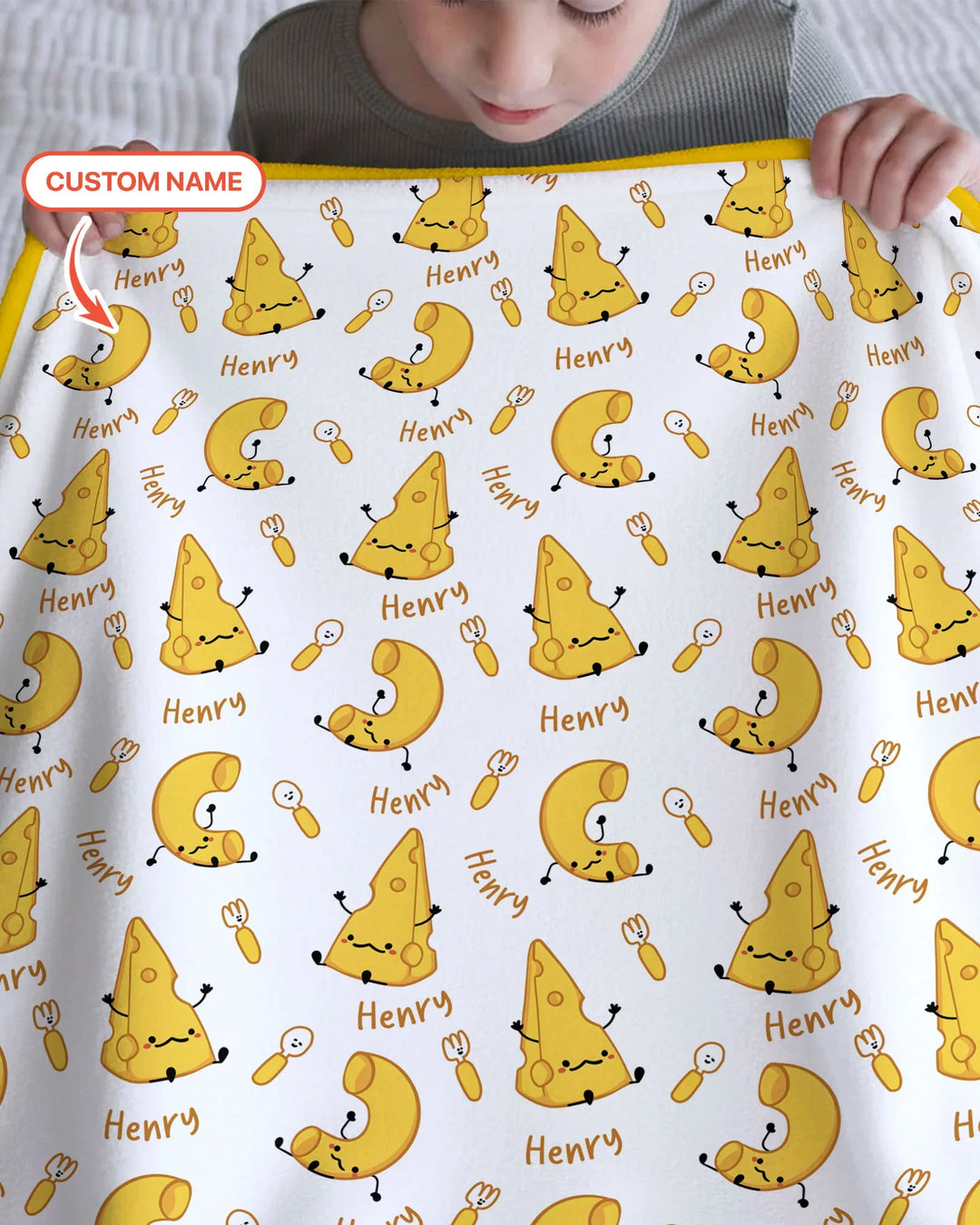 Custom Name Mac & Cheese Club Bamboo Blanket