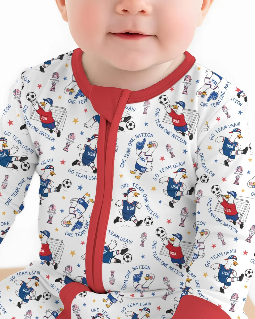 USA Soccer Goose Family Matching Bamboo Convertible Zippy