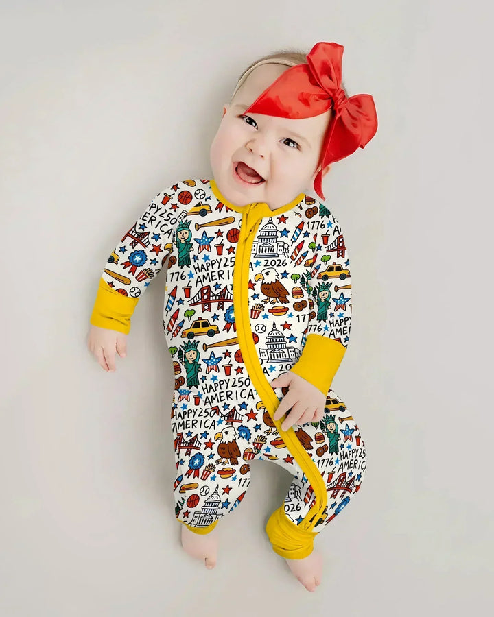Doodle America 250th Anniversary Family Bamboo Convertible Zippy