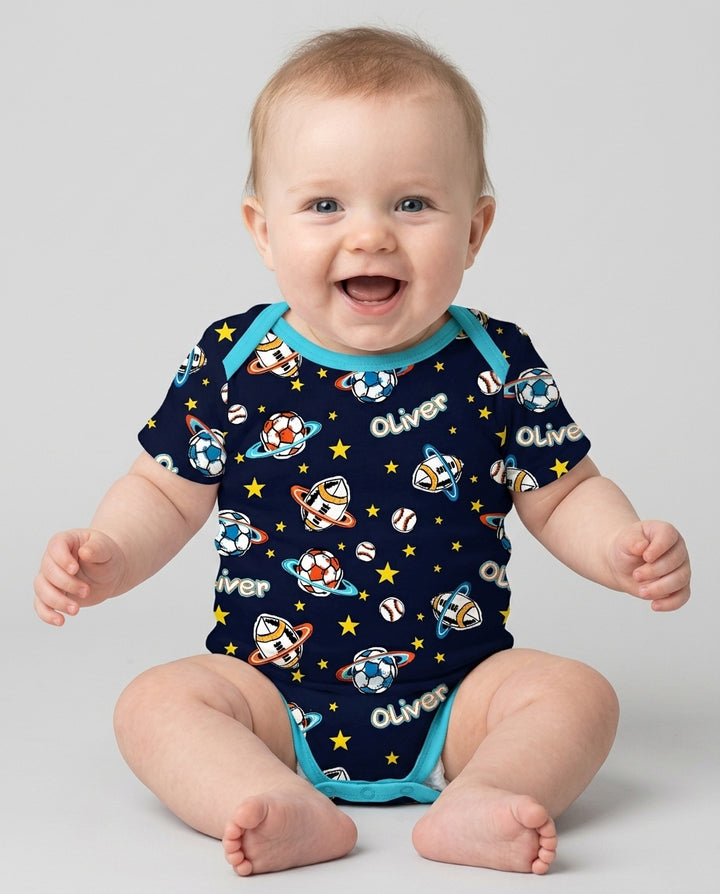 Custom Name Space Sport Bamboo Bodysuit