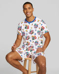 World Soccer North America 2026 Family Matching Bamboo Men Short Sleeve Short Pajama Set