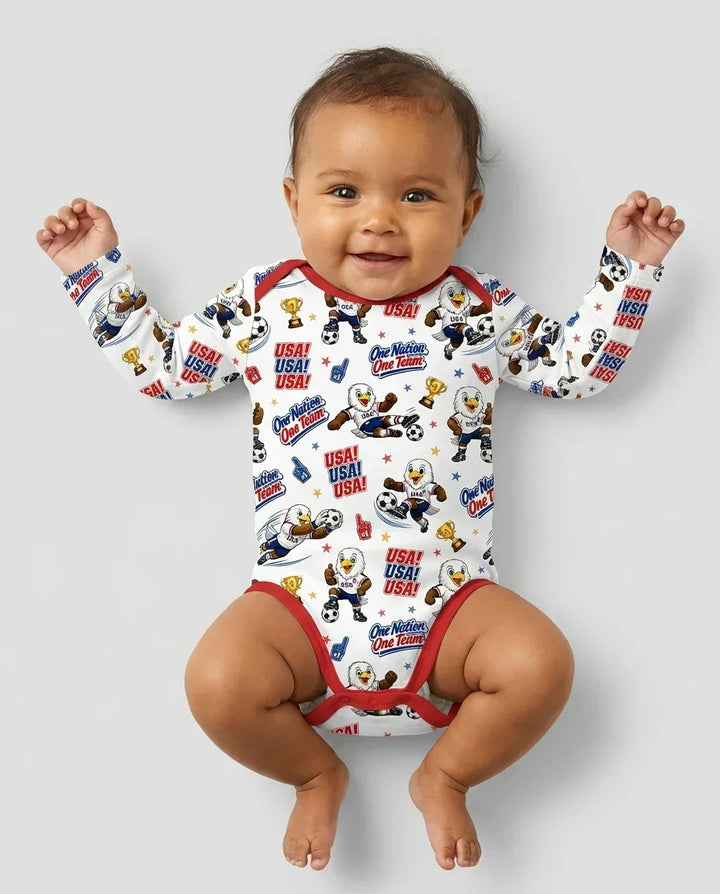 Soccer One Nation One Team Bamboo Bodysuit