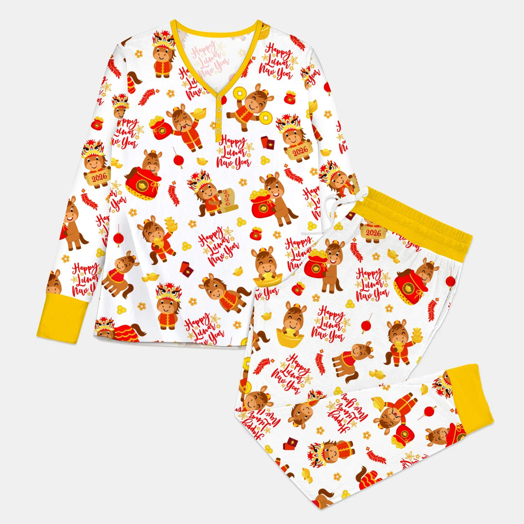 Year of the Horse Bamboo Women Pajama Set
