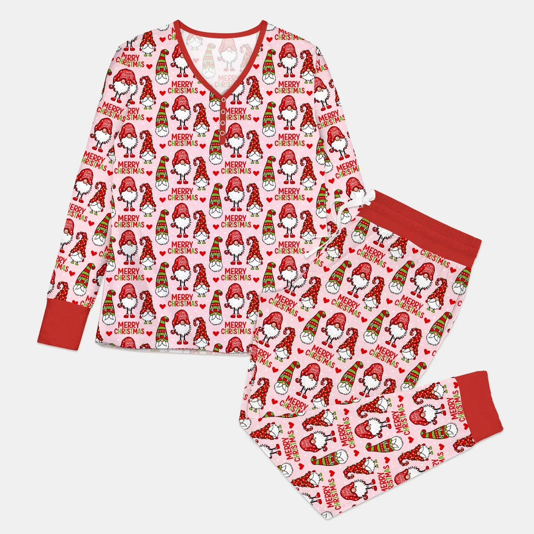 Gnomie Christmas Bamboo Women Pajama Set