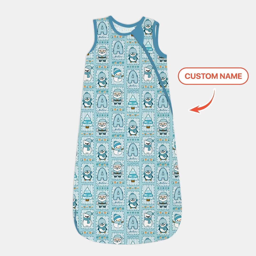 Custom Name Winter Wonderland Bamboo Sleep Bag