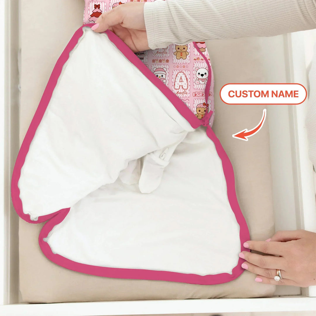 Custom Name Winter Wonderland Bamboo Sleep Bag