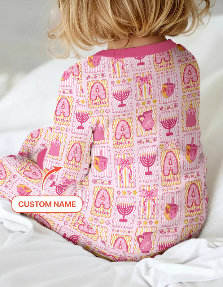 Custom Name Hanukkah Wonderland Bamboo Convertible Zippy
