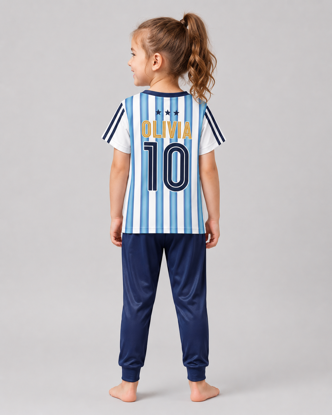 Custom Name Argentina Spirit Bamboo Two Piece Short Sleeve Pajama Set