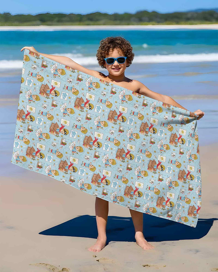 Tiny Explorer Tales Bamboo Beach Towel