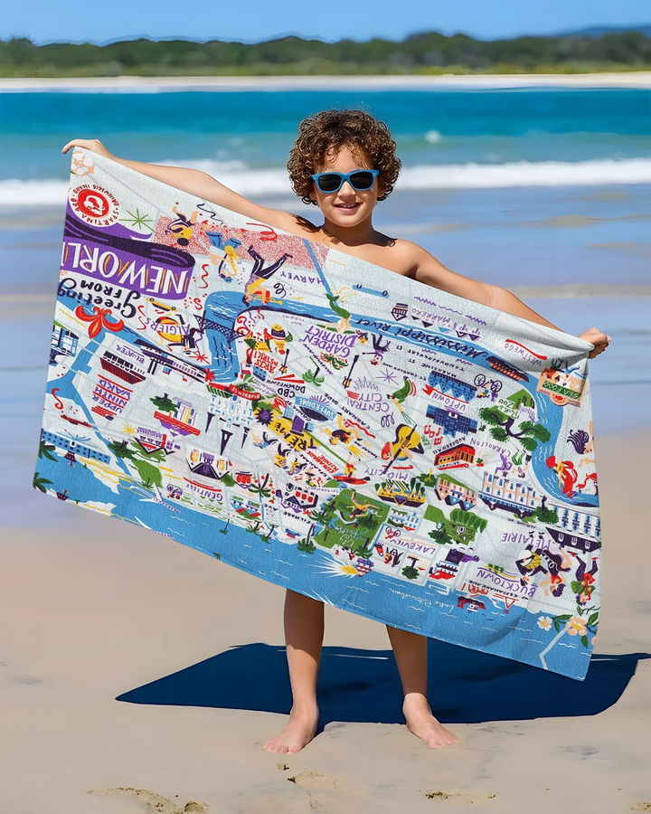 New Orleans Bamboo Beach Towel