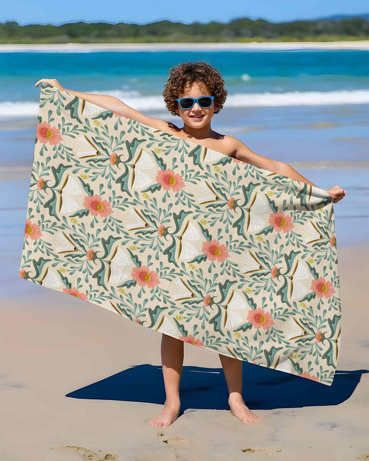 Blooming Stories Bamboo Beach Towel